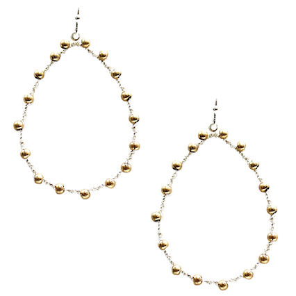 Meghan Browne Style Gold Silver Ruby Earrings