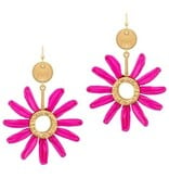 Meghan Browne Style Hot Pink Petunia Earrings