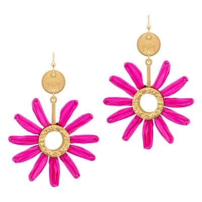 Meghan Browne Style Hot Pink Petunia Earrings