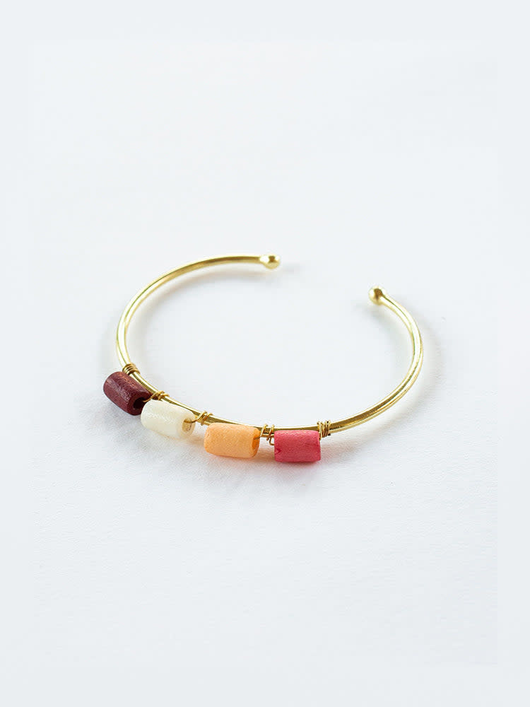 Emily Bangle Bracelet Coral