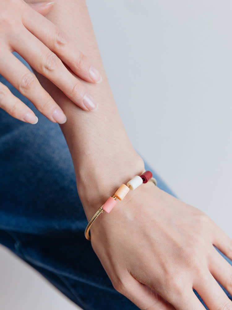 Emily Bangle Bracelet Coral
