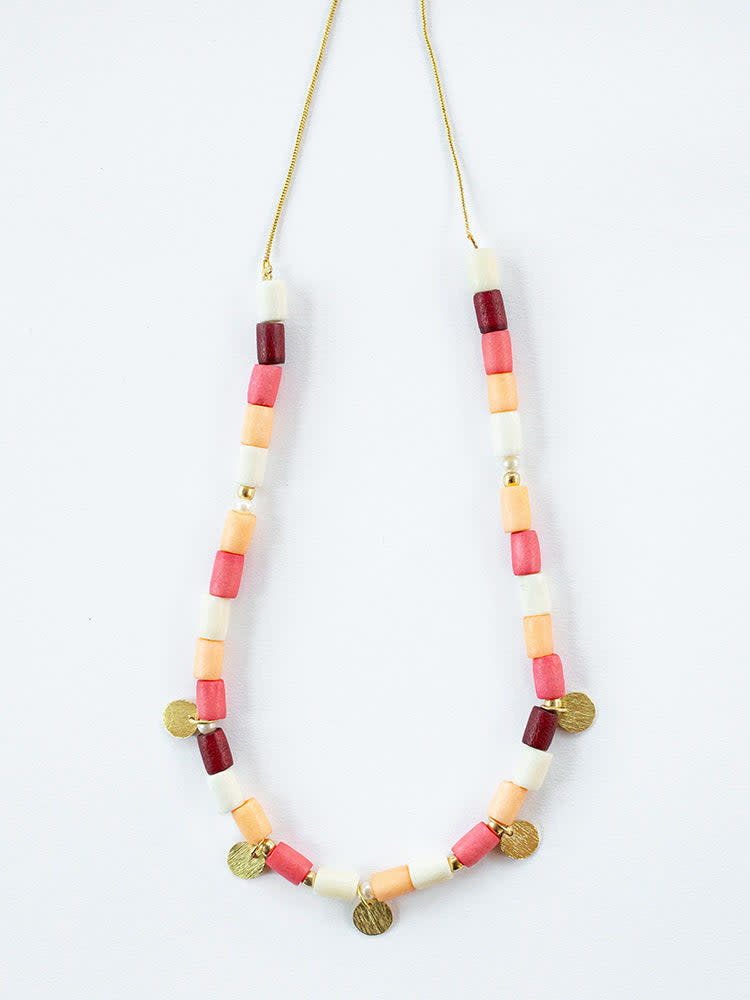 Mata Traders Emily Necklace Coral
