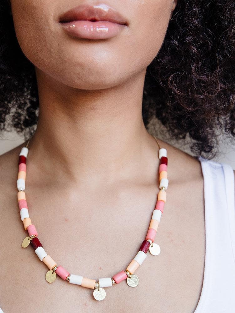 Mata Traders Emily Necklace Coral