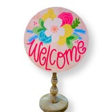 FLEURISH Welcome Pink Plaid Topper