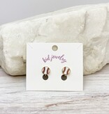 Baseball Kids Clip On Sports Stud Earrings