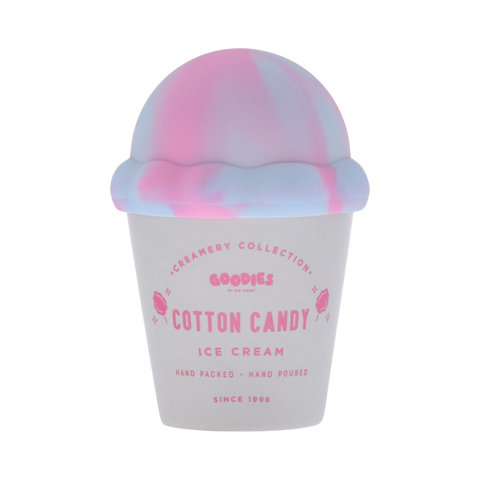 Cotton Candy Ice Cream Candle w/ Silicone Lid White 10.8 oz