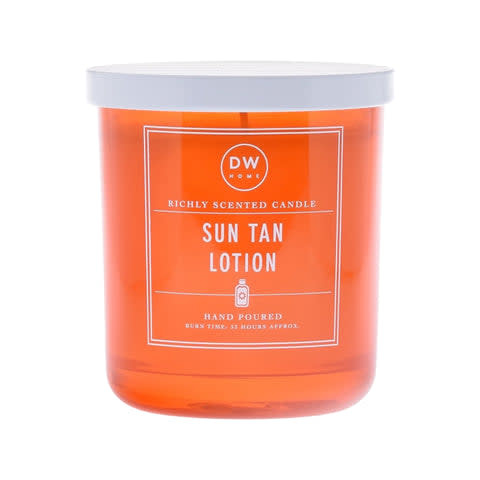 Sun Tan Lotion Candle w/ Metal Lid Orange 8.6 oz