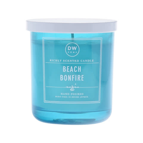 Beach Bonfire Candle w/ Metal Lid Blue 8.6 oz