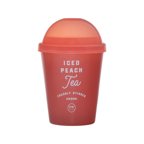 Iced Peach Tea Candle w/ Silicone Lid Coral 11.2 oz