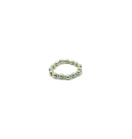 Erin Gray 3mm Waterproof Stretch Ring Color Crush Newport Denim Blue & Gold Filled