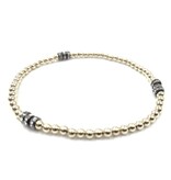 Erin Gray Karma 14k Gold Filled Triple Glitter Bead Bracelet 7"