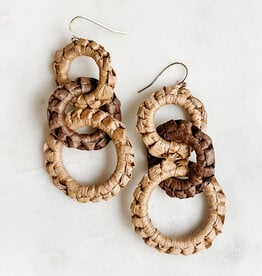 Lou & Co. Raffia Wrapped Link Earrings