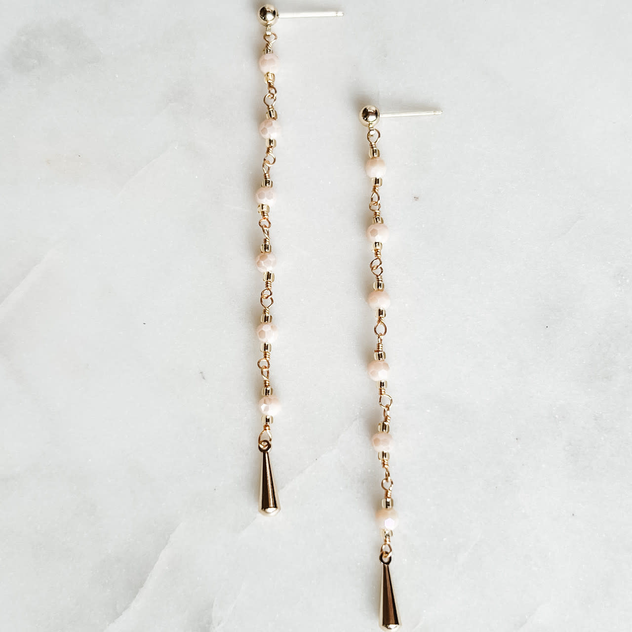 Lou & Co. Natural Beaded Dangle Earrings