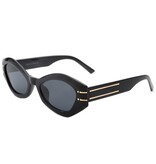 FLEURISH Geometric Oval Slim Fashion Round Cat Eye Sunglasses (various)