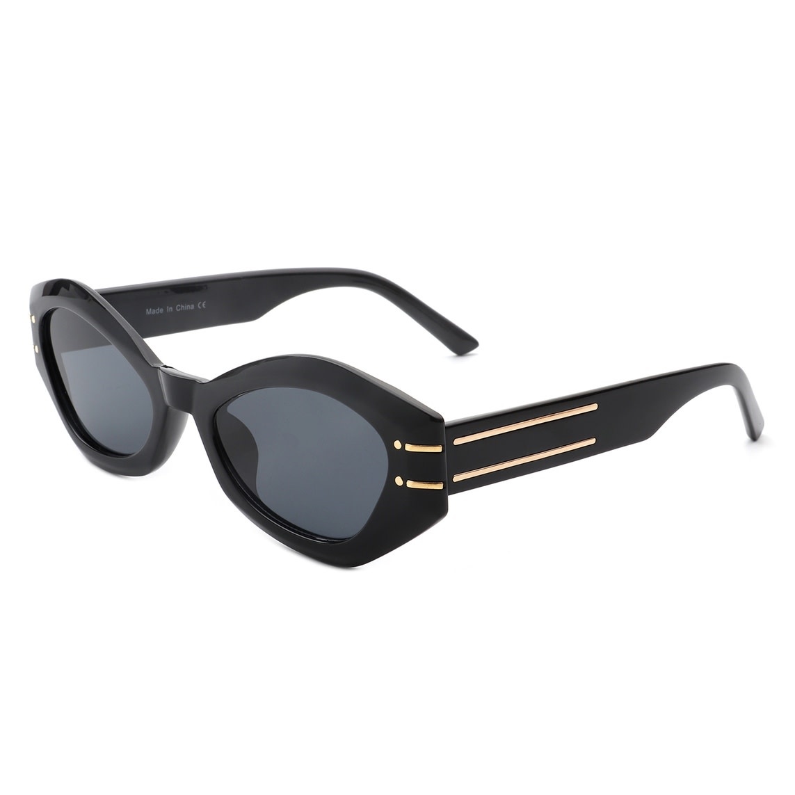 FLEURISH Geometric Oval Slim Fashion Round Cat Eye Sunglasses (various)