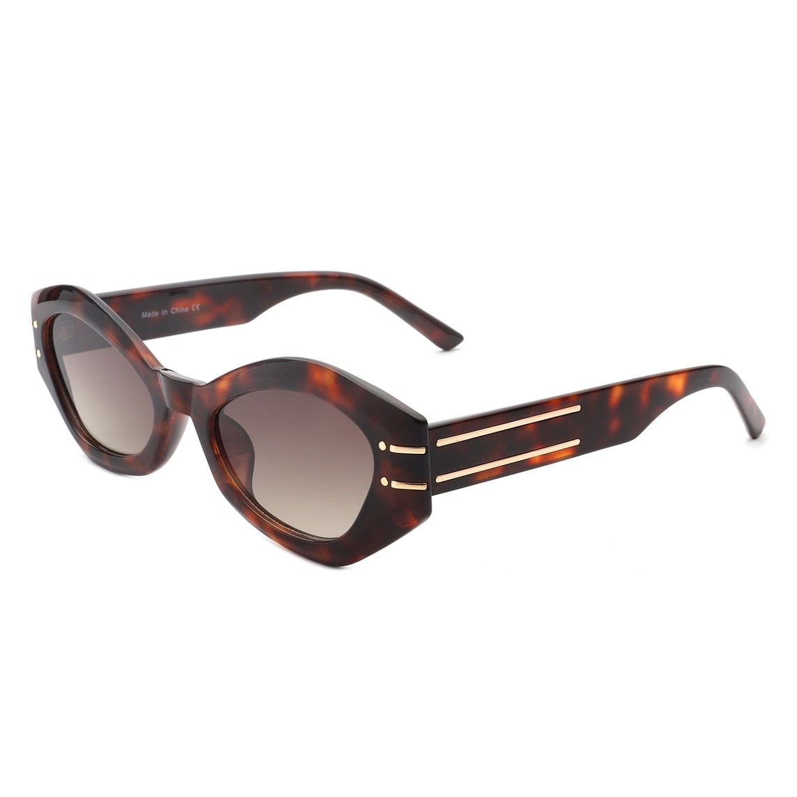 FLEURISH Geometric Oval Slim Fashion Round Cat Eye Sunglasses (various)