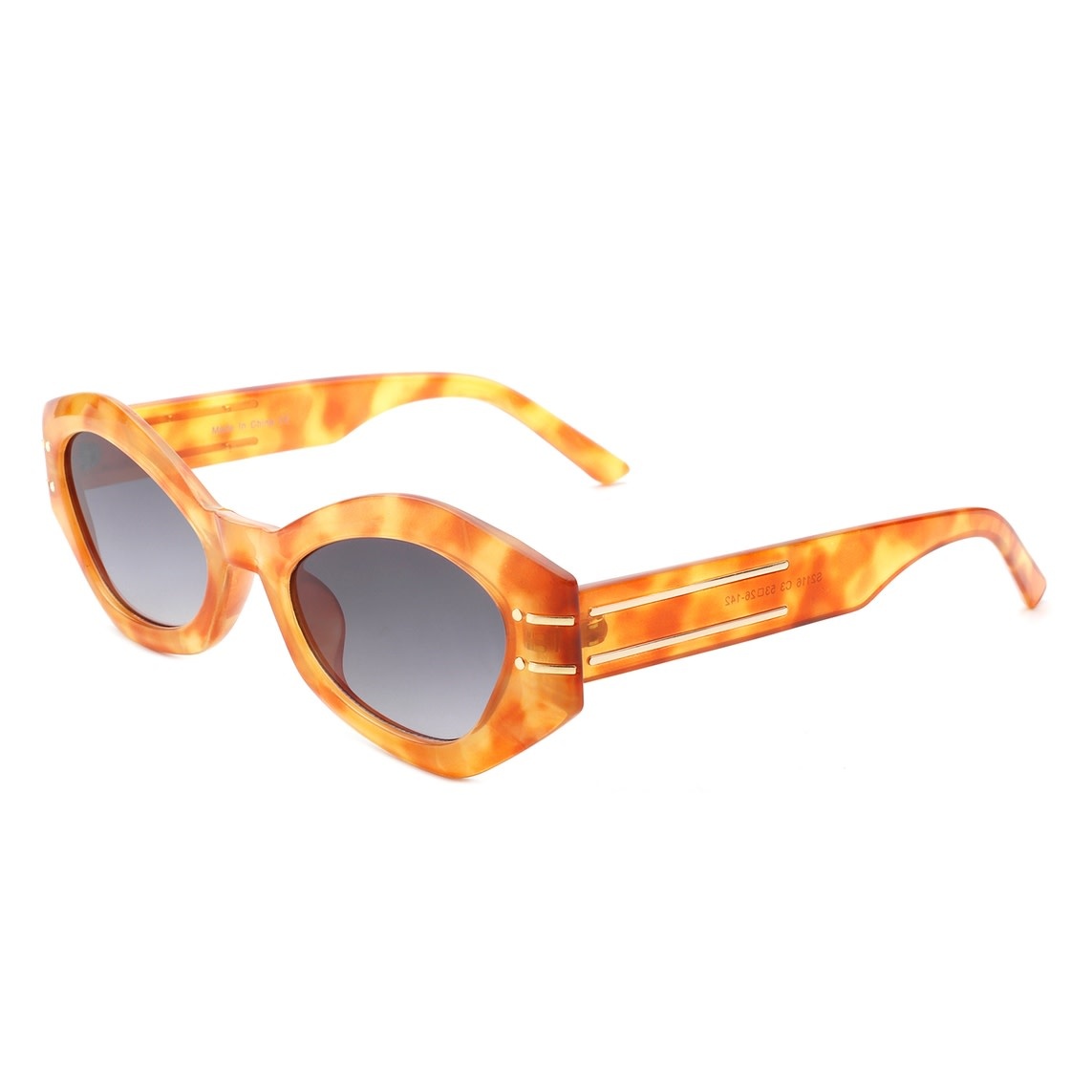 FLEURISH Geometric Oval Slim Fashion Round Cat Eye Sunglasses (various)