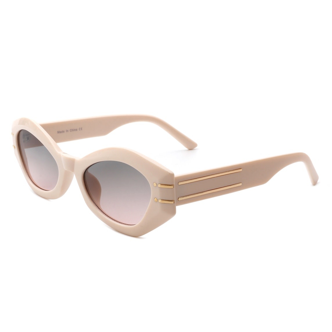 FLEURISH Geometric Oval Slim Fashion Round Cat Eye Sunglasses (various)