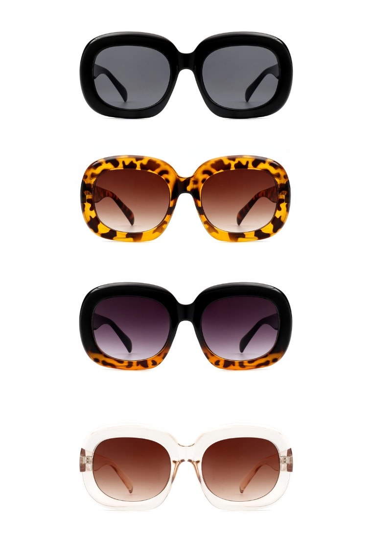 FLEURISH Round Oversize Oval Retro Fashion Sunglasses (various)