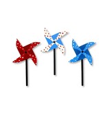 Roeda Studio Patriotic Pinwheel Magnets S/3