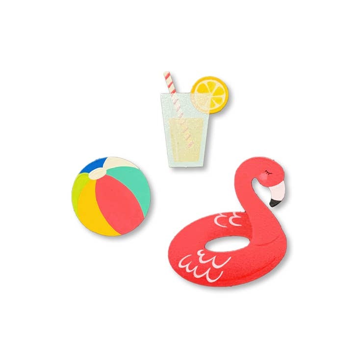 Roeda Studio Poolside Fun Magnets S/3, Summer Decor