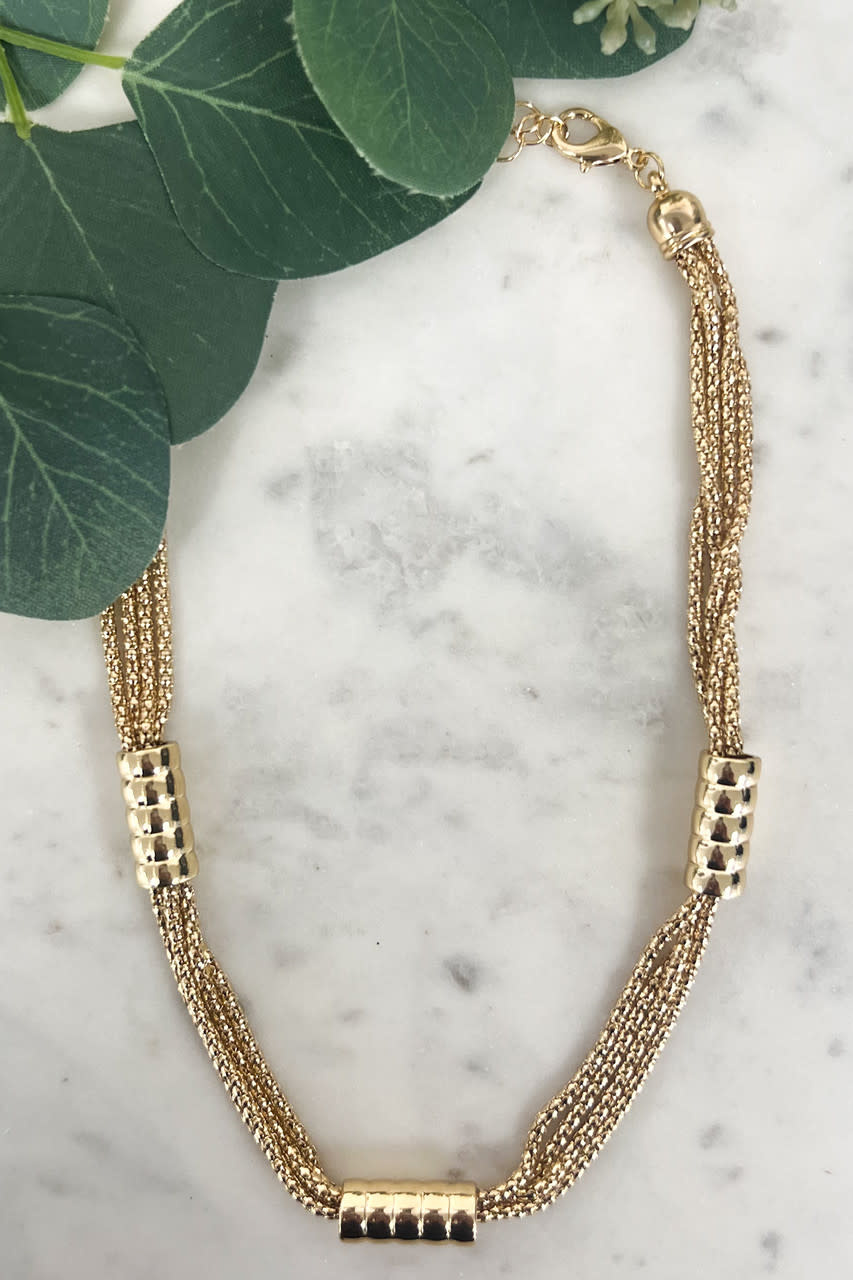 Lou & Co. Gold Rondelle Chain Necklace