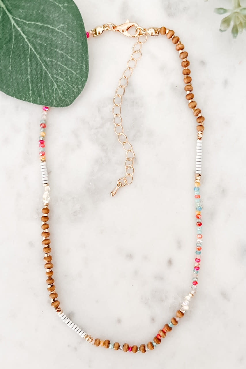 Lou & Co. Multi Seed Bead Dainty Necklace