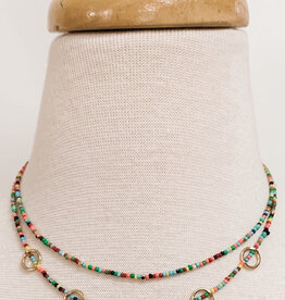Lou & Co. Multi Two-Layer Beaded Necklace