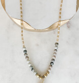Lou & Co. Beaded Shell Pendant Necklace