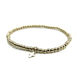 Erin Gray 3mm Gold Filled Karma Waterproof Bracelet with Luxe Cross