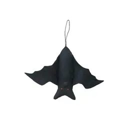 FLEURISH Large Black Handmade Wool Felt Hanging Bat
