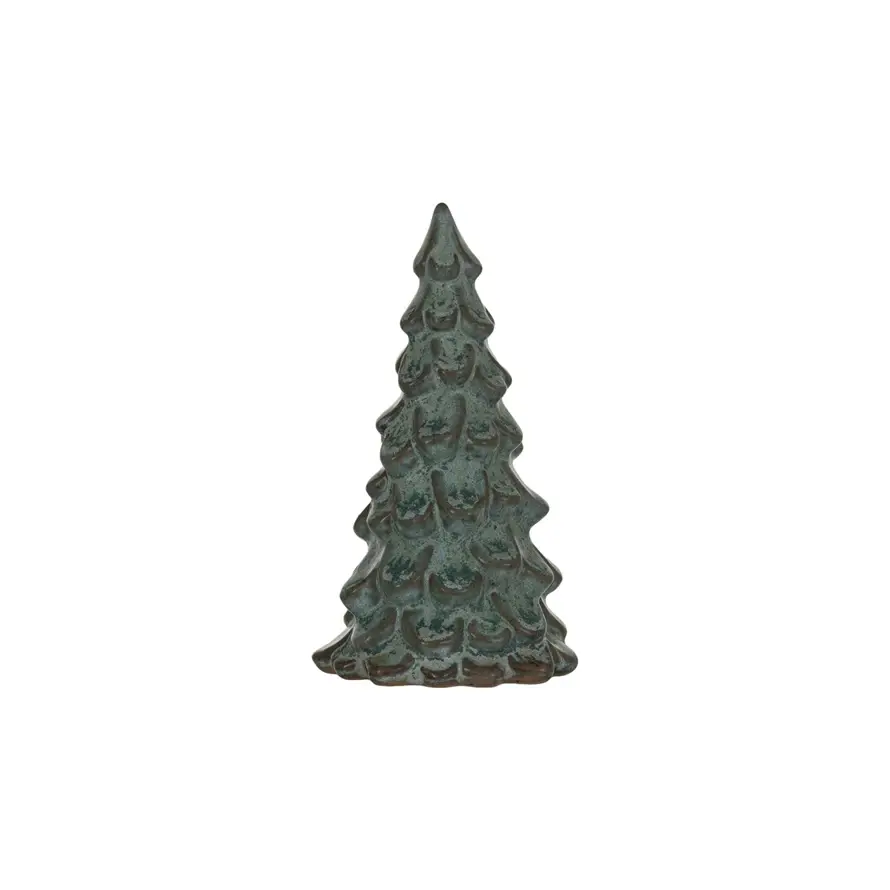 FLEURISH Small Dark Green Reactive Glaze Stoneware Tree