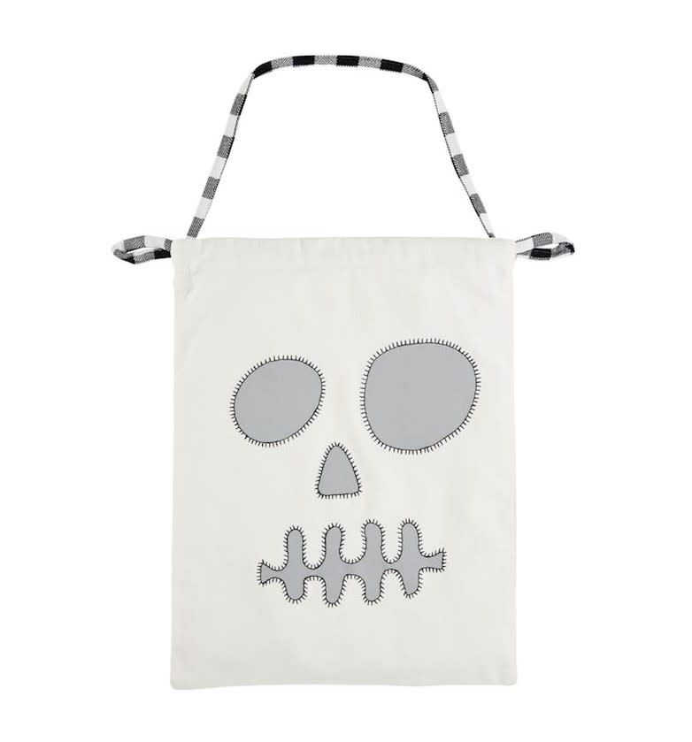 Mudpie SKELETON PILLOWCASE TREAT BAG