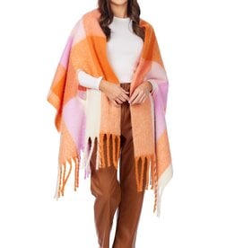 Mudpie ORANGE BRIGHT SCARF WRAP