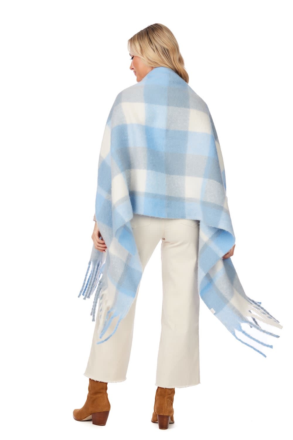 Mudpie BLUE BRIGHT SCARF WRAP