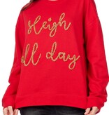 Mudpie RED SPARKLE SWEATSHIRT *