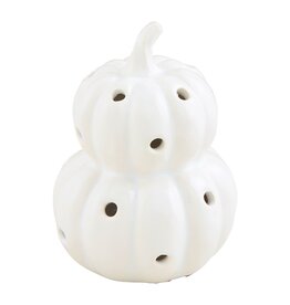 Mudpie WHITE PUMPKIN LIGHT UP SITTER