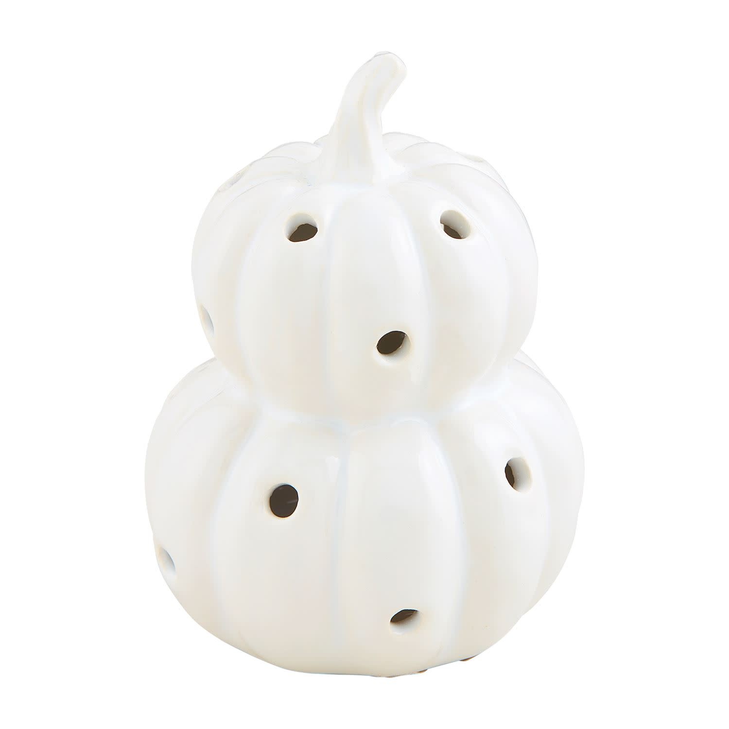 Mudpie Pumpkin Light-Up Sitter (all white)