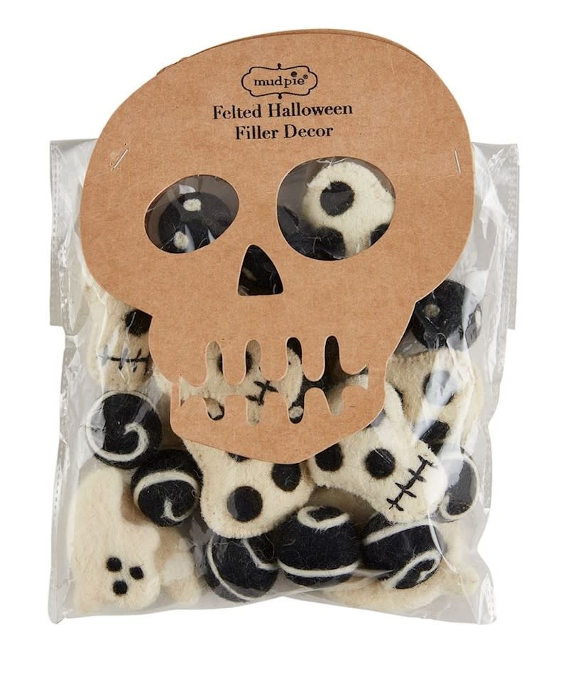 Mudpie SKULL FELTED HALLOWEEN FILLER