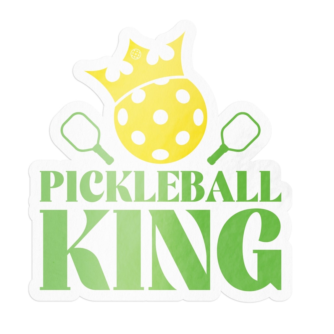 Barrel Down South Pickleball King Pickleball Sticker