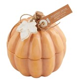 Mudpie ORANGE CERAMIC PUMPKIN CANDLE