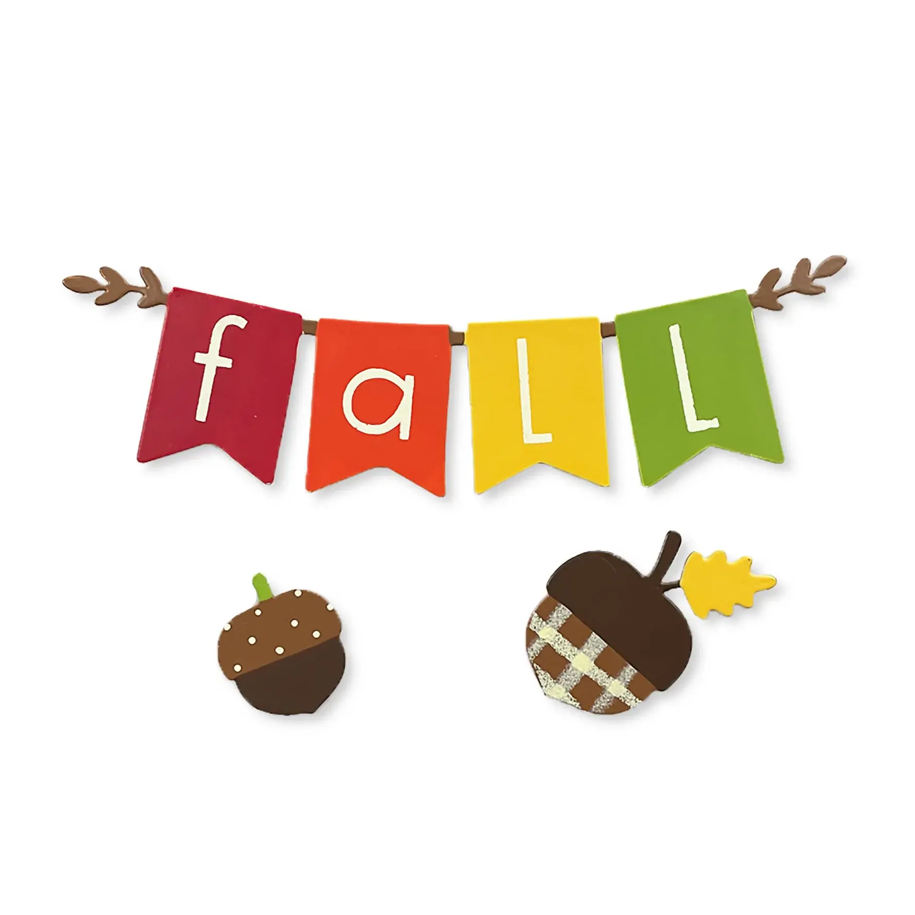 Roeda Studio Fall Banner Magnet S/3 (banner and two acorns)