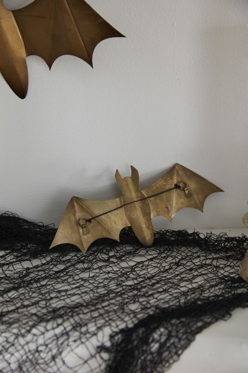 FLEURISH Antiqued Brushed Gold Bat Wall Décor (Set of 3)