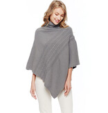 Lou & Co. Grey Cable Knit Poncho (one size)