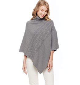 Lou & Co. Grey Cable Knit Poncho (one size)