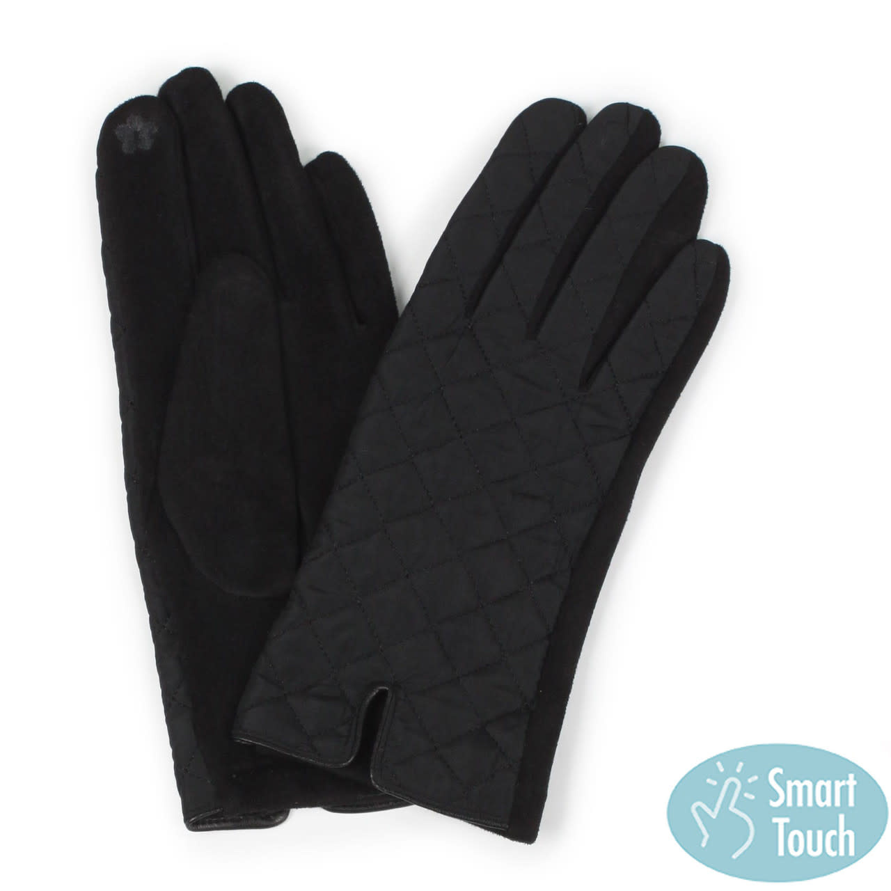Lou & Co. Black Quilted Gloves