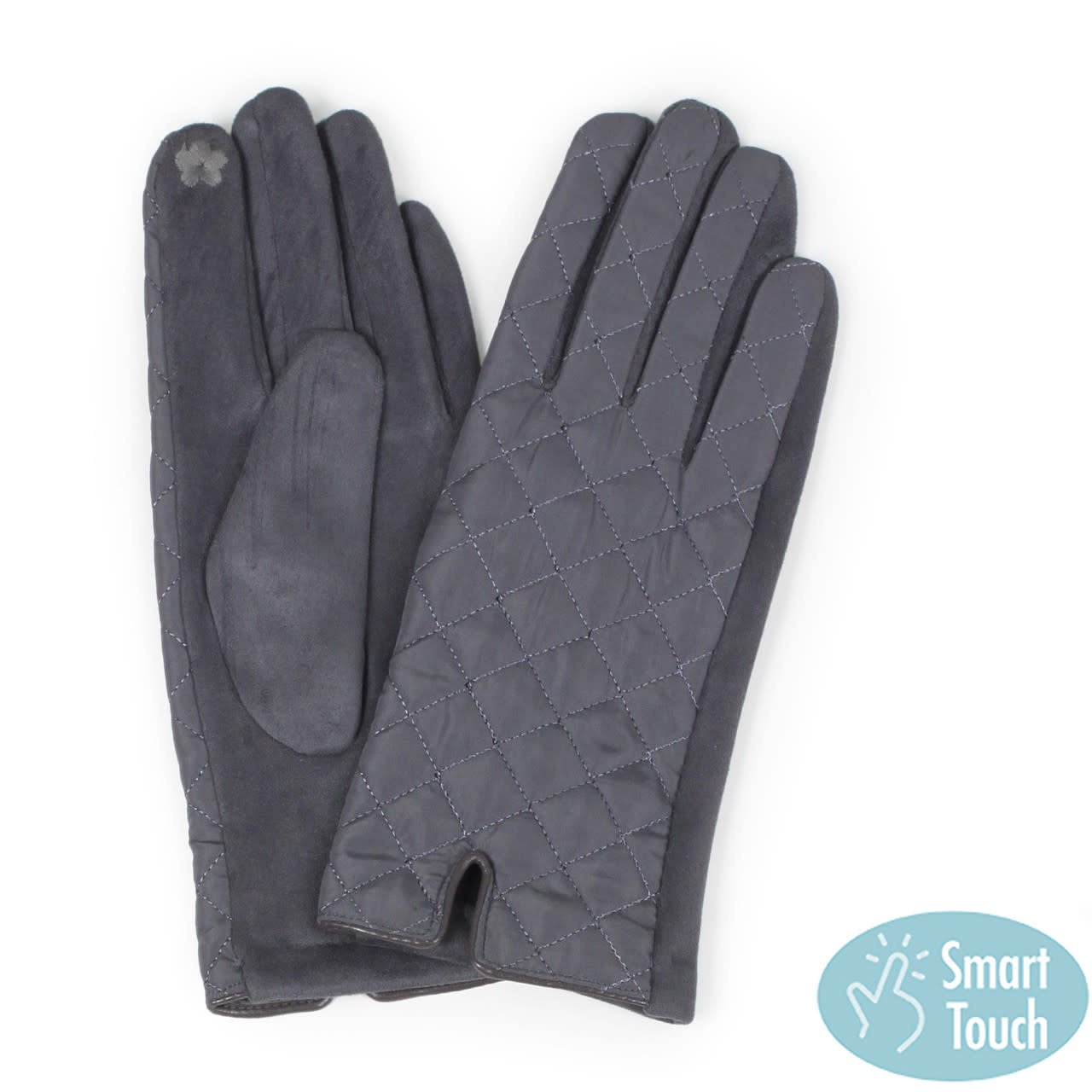 Lou & Co. Grey Quilted Gloves