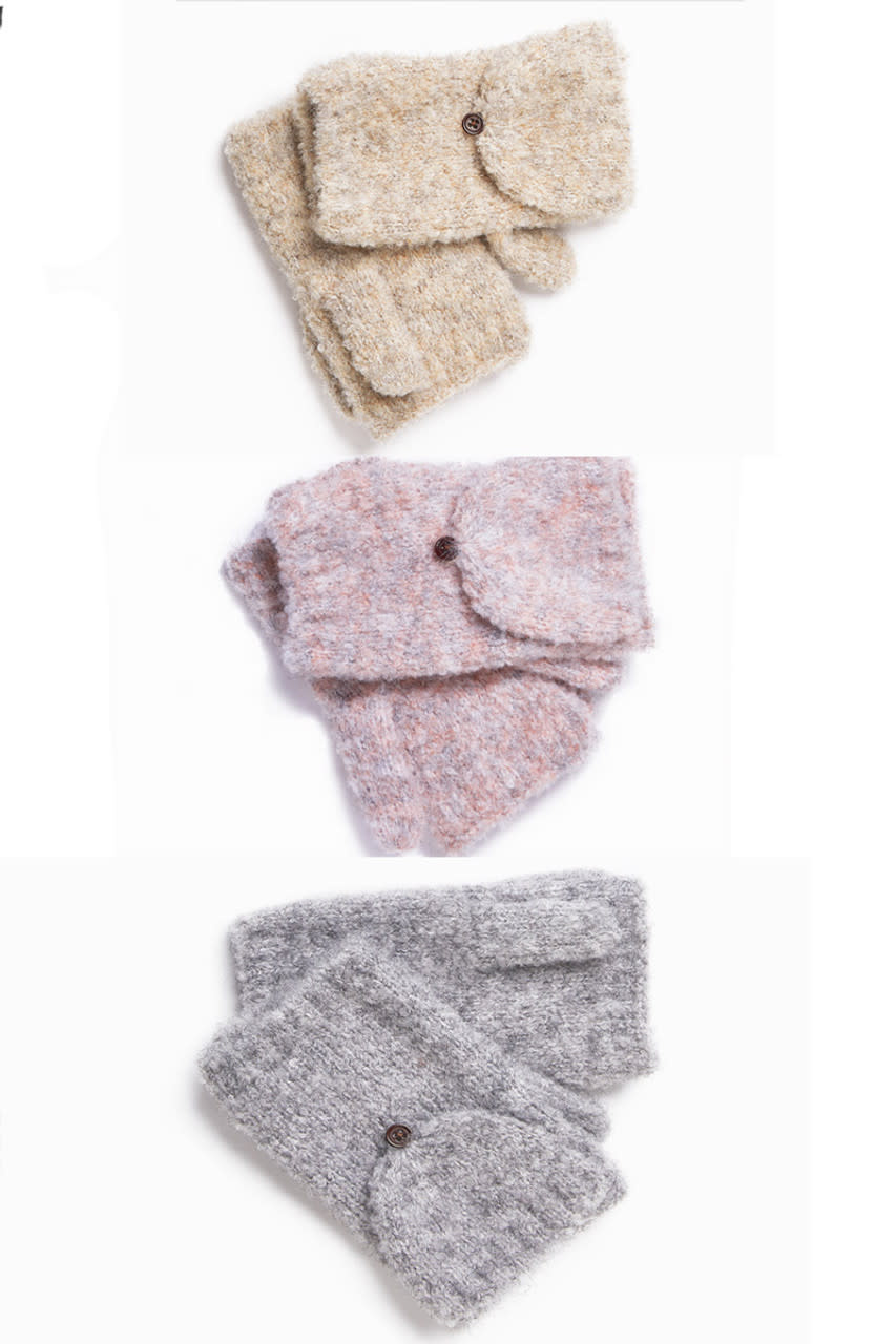 Lou & Co. Boucle Pop-Top Mittens (various colors)