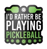 Barrel Down South I'd Rather Be Playing Pickleball Sticker