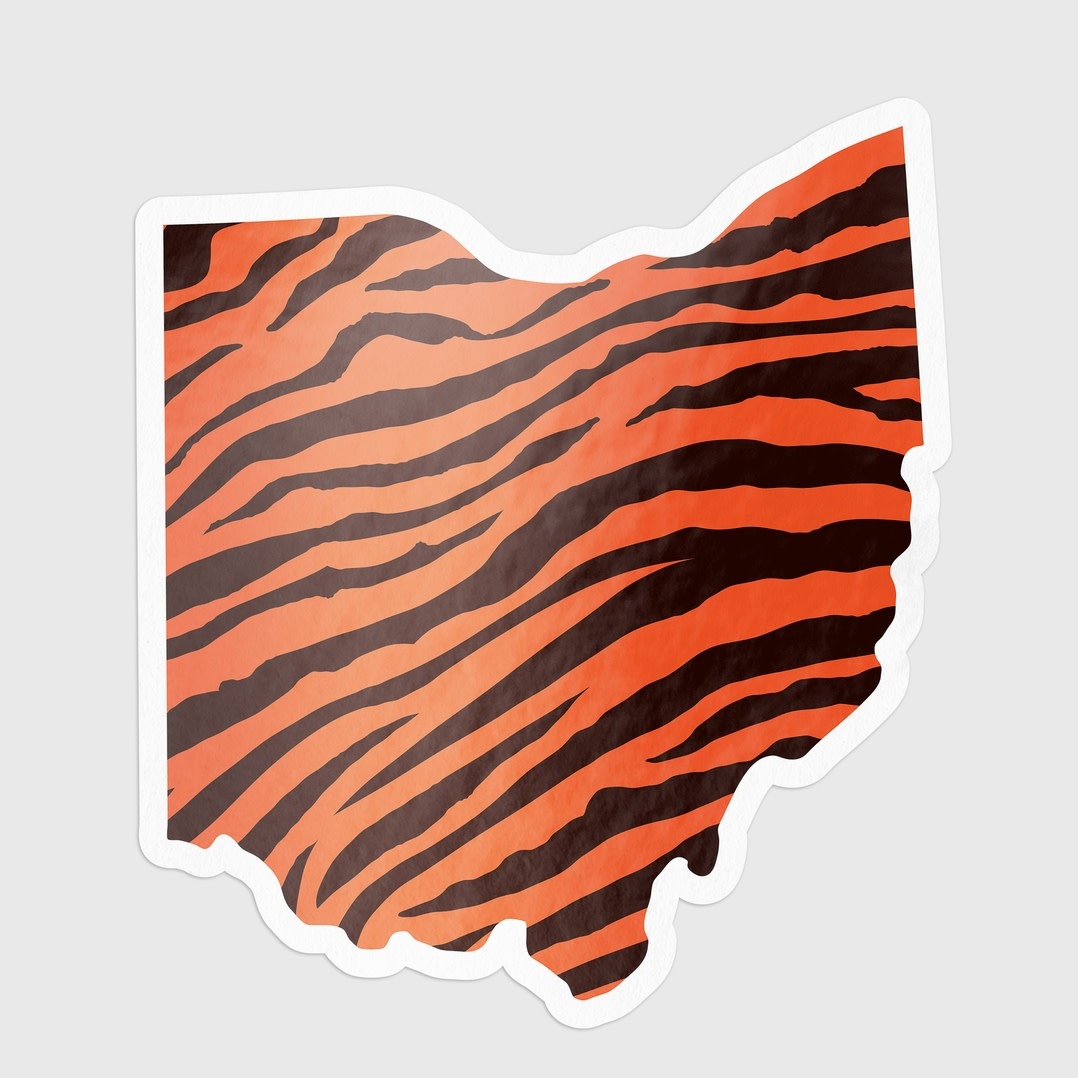 Barrel Down South Oh Stripe Sticker Cincinnati Ohio Oh Sticker